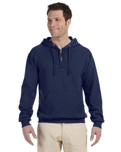 8 oz. NuBlend® 50/50 Fleece Quarter-Zip Pullover Hood