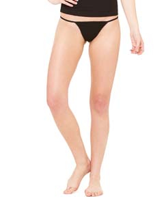 Ladies  6.5 oz. Cotton/Spandex Thong Bikini